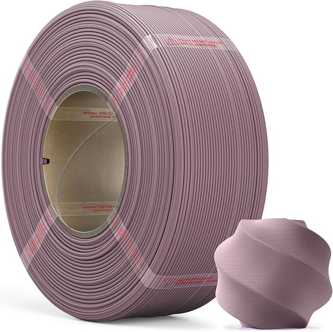 Matte PLA Refill Filament 1kg (2.2lbs) for Reusable Spools, 1.75mm Spool-Less 3D Printing Filament, Compatible with Bambu Lab 3D Printers – Ash Purple