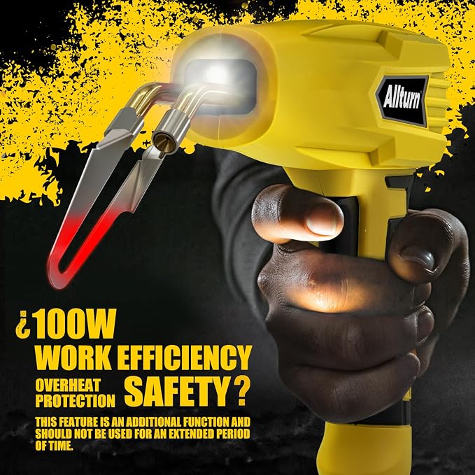 Allturn Plastic Welder, Plastic Welding Kit 3 in 1,Yellow | The M8 Hot Cutting Tip, 38 PCS Welding Rods, 800 PCS Staples, Patent No. D970324