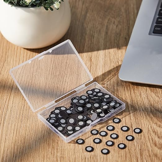 Kingdder 300 Pcs 3D Magnetic Tracking Dot for Scanner Scanning Reference Point Marker Diffuse Reflection Positioning Targets for 3D Scanning (Inner 6.0 mm Outer 10 mm)