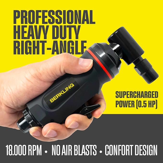 BT 6322 1/4" Right Angle Air Die Grinder – Professional-Grade Heavy-Duty Pneumatic Grinder with Variable Speed Control for Precision Grinding, Polishing & Sanding