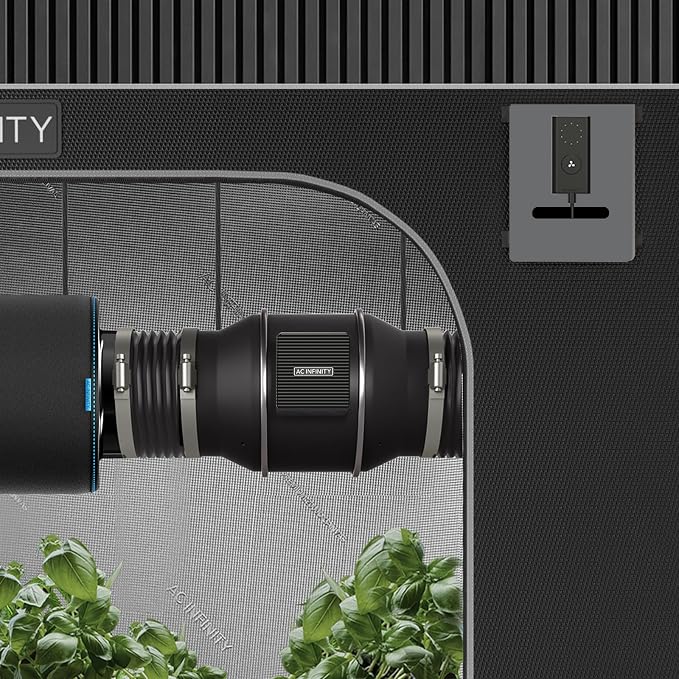 AC Infinity CLOUDLINE S8 PRO, Quiet 8” Inline Duct Fan with 10-Speed Controller, EC-Motor Ventilation Exhaust Fan for Heating Cooling Booster, Grow Tents, Hydroponics