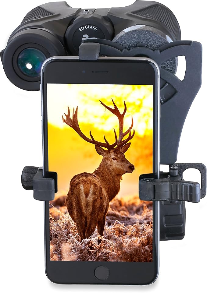 Carson HookUpz Universal Smartphone Digiscoping Adapter for Most Full Sized Binoculars (IB-700) XX-Large