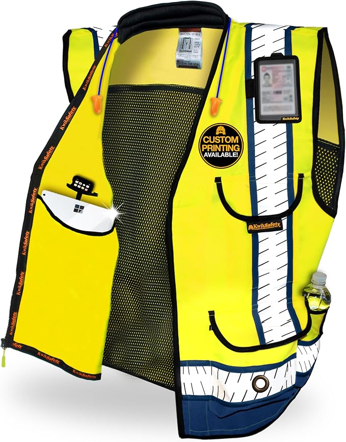 KwikSafety GODFATHER Safety Vest Class 2 & Class 3 ANSI OSHA Hi Vis Vest