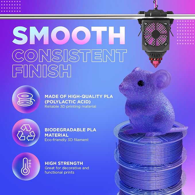 Cookiecad PLA Filament 1.75mm 1kg Iridescent Glitter 3D Printer Filament - Witchcraft Elixir PLA