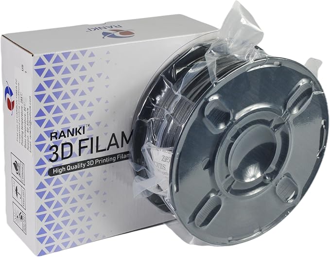 RANKI Carbon Fiber Pctg 1.75mm 3D Printer Filament, Dimensional Accuracy +/- 0.03 mm, 1 KG Spool(Approximately 2.20 LBS), Black