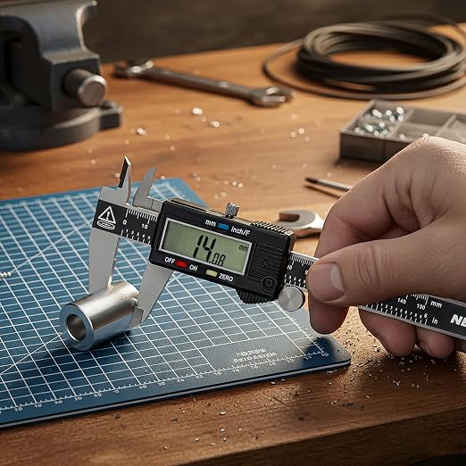 NEIKO 01407A Electronic Digital Caliper Measuring Tool, 0 to 152 Mm, Stainless Steel Construction with Large LCD Screen, Quick Change Button for Inch Fraction Millimeter Conversions, 1 Count