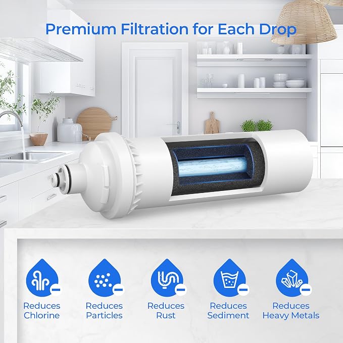 FI-CS-2500P Water Filter Replacement | Compatible with APEC FI-CS-2500 Water Filter, APEC Water Filtration System CS-2500, CS-2500P, 2 Pack
