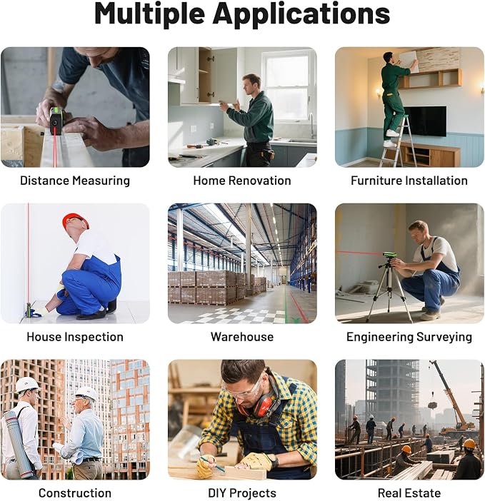 395FT Bluetooth Laser Measuring Tool with Angle Sensor, Fathers Day Dad Gifts, Huepar 1/16in Accuracy Laser Distance Measurement Tool, M/in/Ft, Digital Laser Room Measuring Device, Distance Meters