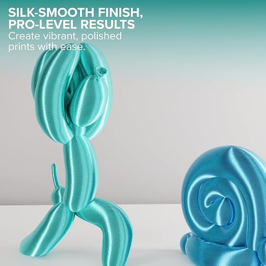 Polymaker Panchroma Silk PLA Filament 1.75mm for 3D Printing, 1kg, Teal | Neatly Wound, High-Gloss Finish PLA, Easy Print & Smooth Feeding, Compatible with Bambu Lab & Most 3D Printers