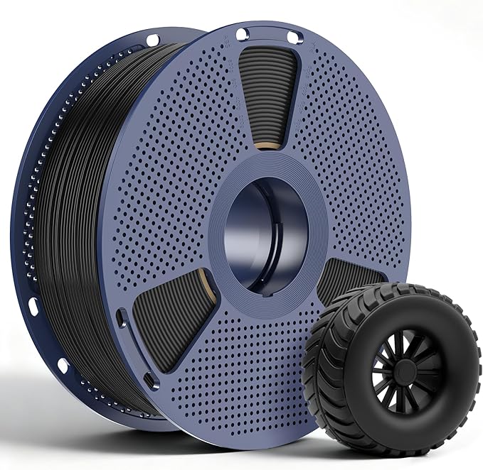 SUNLU TPU 95A Flexible 3D Printing Filament 1.75mm, Black 1-Pack | Soft TPU,Easy Printing,1kg Spool (2.2 lbs),Dimensional Accuracy +/- 0.03mm, Fit Most FDM Printer