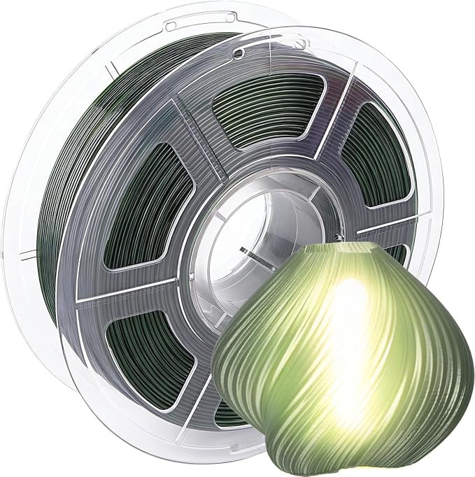 iSANMATE Rapid PETG Translucent Olive Green 3D Printer Filament 1.75mm,50-400mm/s High Speed Clear PETG Filament,Dimensional Accuracy ±0.02mm Specifically Designed for Lamps for Bambu Lab 3D Printers