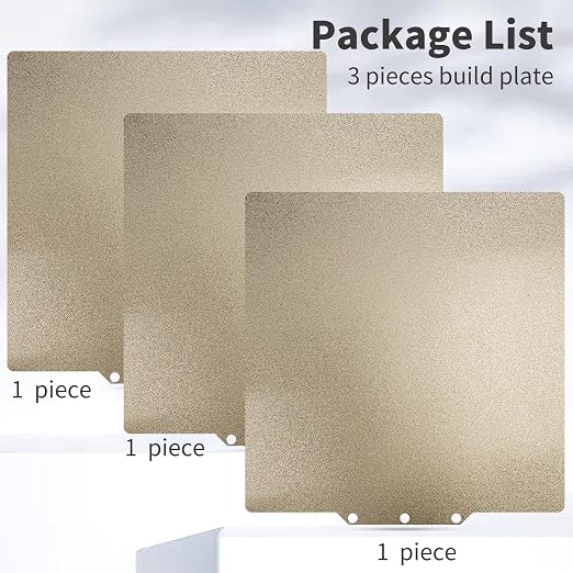 3-Pack 300×300mm Double Sided Textured PEI Build Plate Print Bed for LulzBot TAZ Workhorse/Pro/3/4/5/6 3D Printers