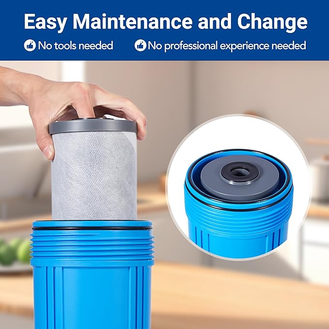 3-stage Replacement Filter Cartridges Set, PP, Carbon Block, Activated Carbon Fiber (ACF), Fit for WF3-01 Pro Whole House Water Filter (PP,CARBON BLOCK,ACF)