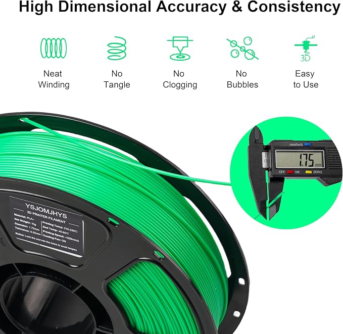 PLA+ Filament 1.75mm Bundle 6KG, 3D Printer PLA Plus Filament Set, Dimensional Accuracy +/- 0.02mm, Individually Vacuum Packed, PLA Pro 3D Printing Filament Pack, 6 Spools 1KG Each