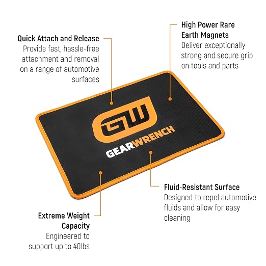 GEARWRENCH 18" X 12" High Strength Magnetic Tool Mat | GWMAGMAT1812