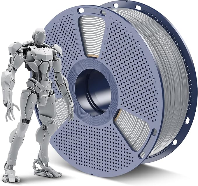SUNLU ABS Filament 1.75mm,Silver,1kg | 3D Printer Filament,Highly Resistant Durable,Heat Resistance,Excellent Toughness,For 99% FDM 3D Printers.
