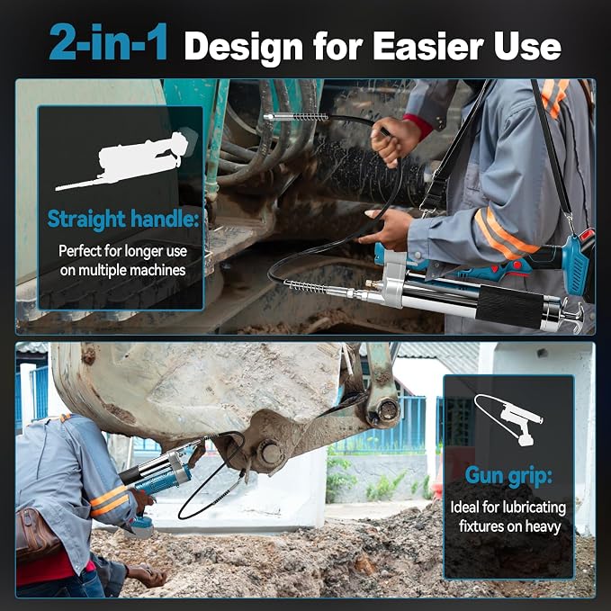Cordless Electric Grease Gun Compatible with Makita 18V (Only Tool), 12000PSI Max, 7.05 oz/min, 180° Swivel Coupler, Fit for Cars, Trucks, Farm & Heavy Equipment