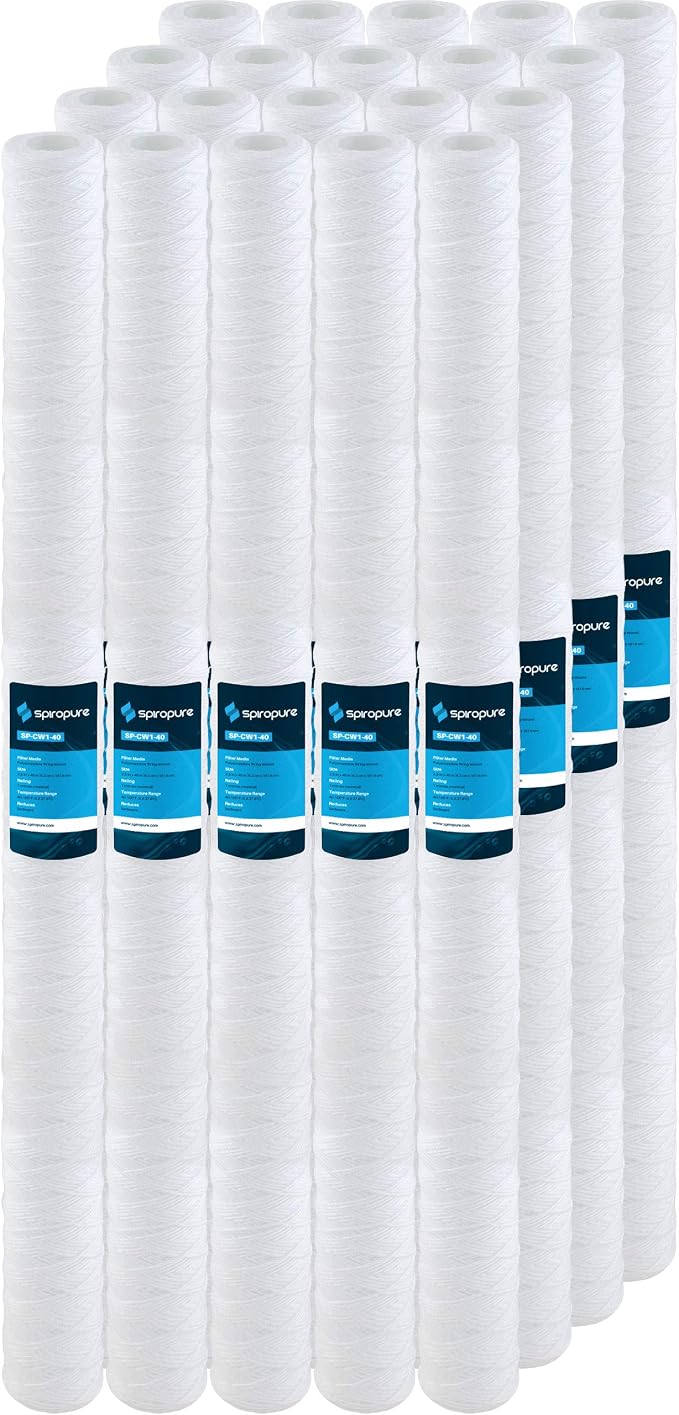 SpiroPure 40x2.5 1 Micron Sediment Water Filter Cartridge SWC-25-4001 (20)