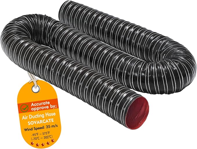 4 1/2 in Intake Hose Automotive Air Duct Hose Length 1 Meter (3.3 Feet) Double-layer Silicone Flexible Brake Cooling Ducting Induction vacuum hose for Air System (Black)