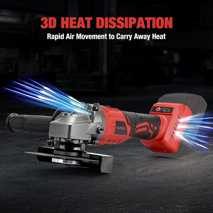 Angle Grinder Cordless for Milwaukee M18 Battery, Brushless, 4 1/2" Cordless Grinder, Variable Speed, Powerful 18V Angle Grinder Tool for Grinding Polishing Cutting (Battery Not Included)