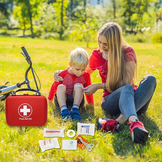 First Aid Kit 230 piece, Waterproof, All Purpose Use Outdoor, Indoor, Car, Hiking, Office, Kitchen,