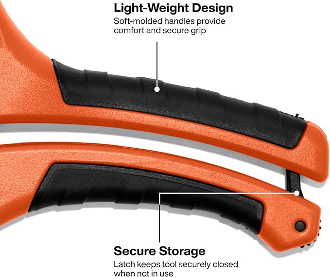Klein Tools 50080 Ratcheting PVC Pipe Cutter, Cuts 2-Inch ID PVC, CPVC, PEX Pipes, One-Handed Operation, Replaceable Blades
