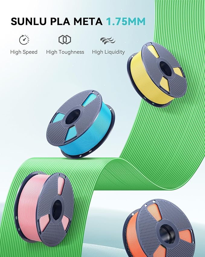 SUNLU High Speed PLA Filament 1.75mm, Meta Olive Green 1KG Spool | ±0.02mm accuracy, tough impact resistant, neat wound no tangles, fits FDM printers, PLA Meta 1.75mm Olive Green 1KG (2.2lbs)