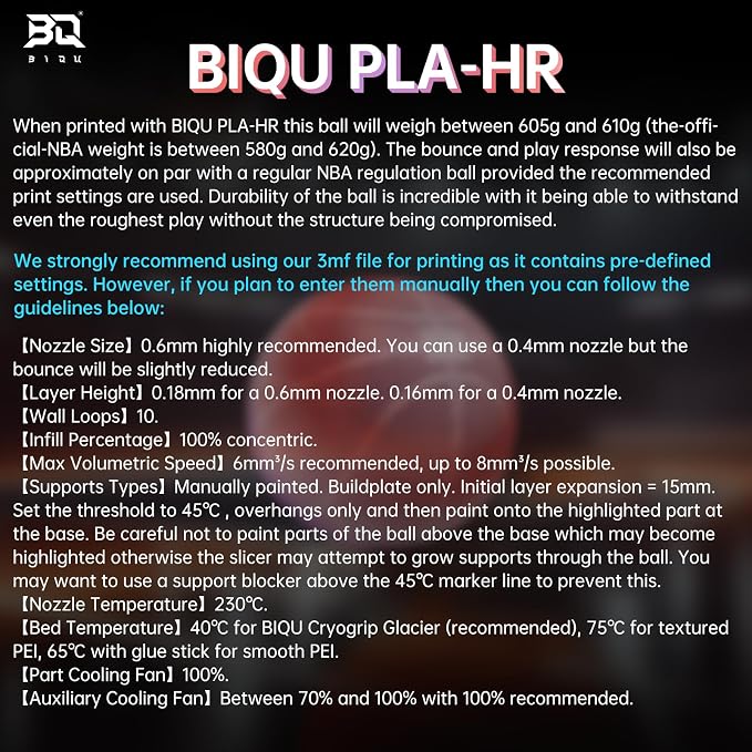BIQU PLA-HR Flexible 3D Printer Filament Specifically for Printing Airless Basketballs, 1.75mm 1KG Spool (2.2lbs), Triple Color Filament for Most FDM 3D Printer, Red-Purple-White