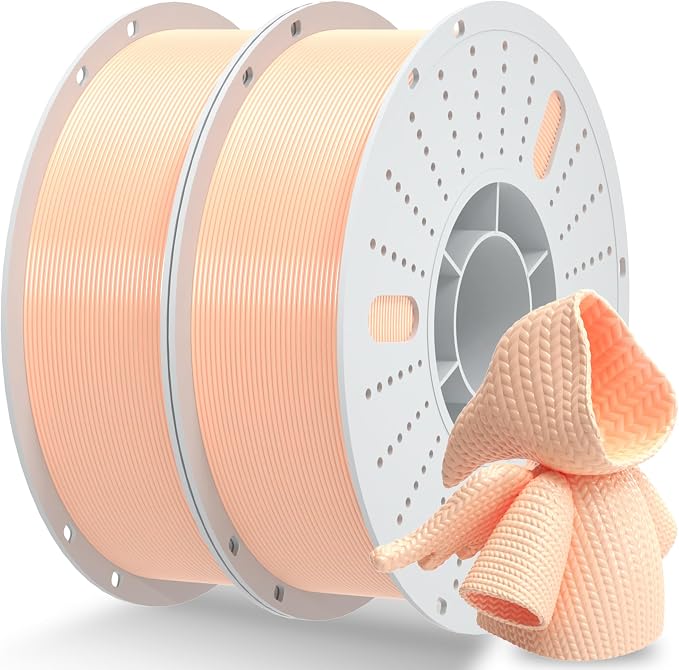 PINBALL PETG 3D Printer Filament 1.75mm High Precision Durable Moisture-Proof Strong Filament Mith Better Flow Dimensional Accuracy +/- 0.02mm Suitable for Most FDM 3D Printers 2 Kilograms Skin Color