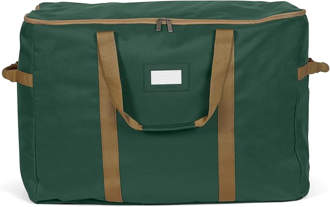 Covermates Keepsakes Treasurekeeper Storage Bag - Carrying Handles, ID Window - Holiday Storage, Green