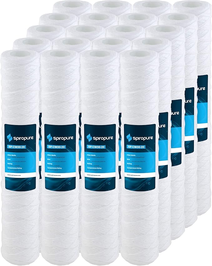 SpiroPure 20x2.5 30 Micron Sediment Water Filter SWC-25-2030 (Case of 20)