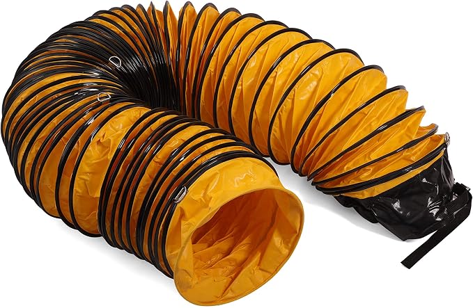 MOUNTO 25FT PVC Flexible Duct Hosing for Exhaust Fan (10inch w/o bag)