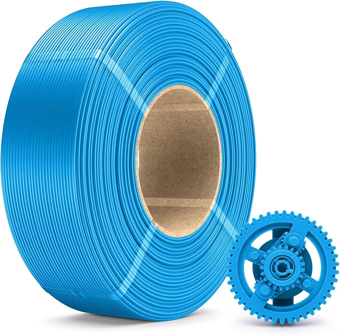 SUNLU PLA+ Refill Filament Refill 1.75mm 1KG, 3D Printer Filament PLA Plus, No-Spool PLA Plus Filament for Reusable Spools Compatible with Bambu Labs Filament, 1KG Roll, Cyan