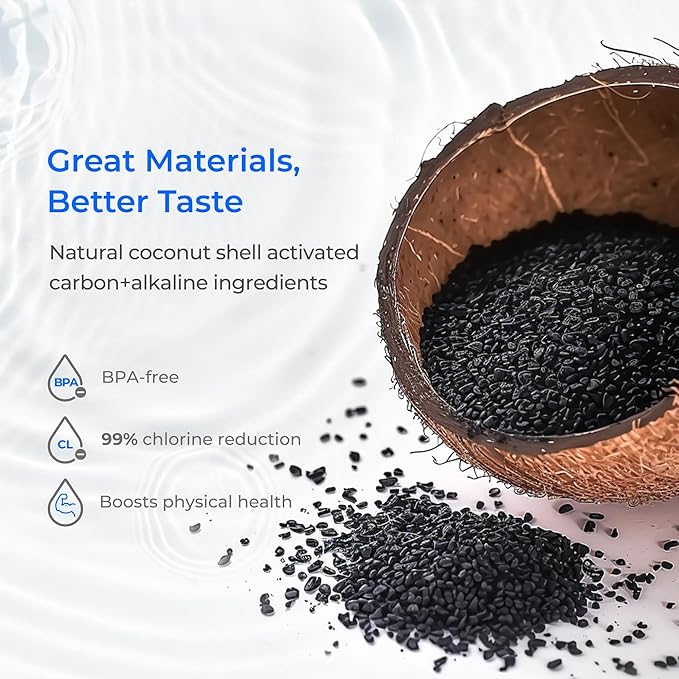 Waterdrop W90D Alkaline Gravity Water Filter, Replacement for Berkey® BB9-2® Black Filters, Purewell®, ProOne® Waterdrop Gravity Water Filter System, Up to PH 9.2, NSF/ANSI 372 Certified, 2 Pack