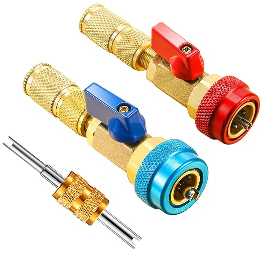 R134A R1234YF Valve Core Tool 35 Pcs Air Condition Valve Core Refrigeration Schrader Valve Core 3 Pcs Remover Tool with 20 Pcs O-Ring Rubber Seal for Car (A/C R12 R134a R1234YF)