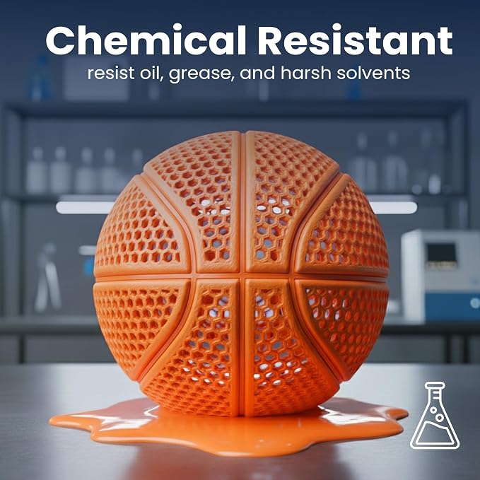 PEBA Filament 1.75mm Full 1kg SpoolHaus Super Bounce | High Rebound Flexible Filament | The Super TPU 78% Energy Return | Bouncy Airless Basketball 3D Printer Filament Lightweight Orange 1kg