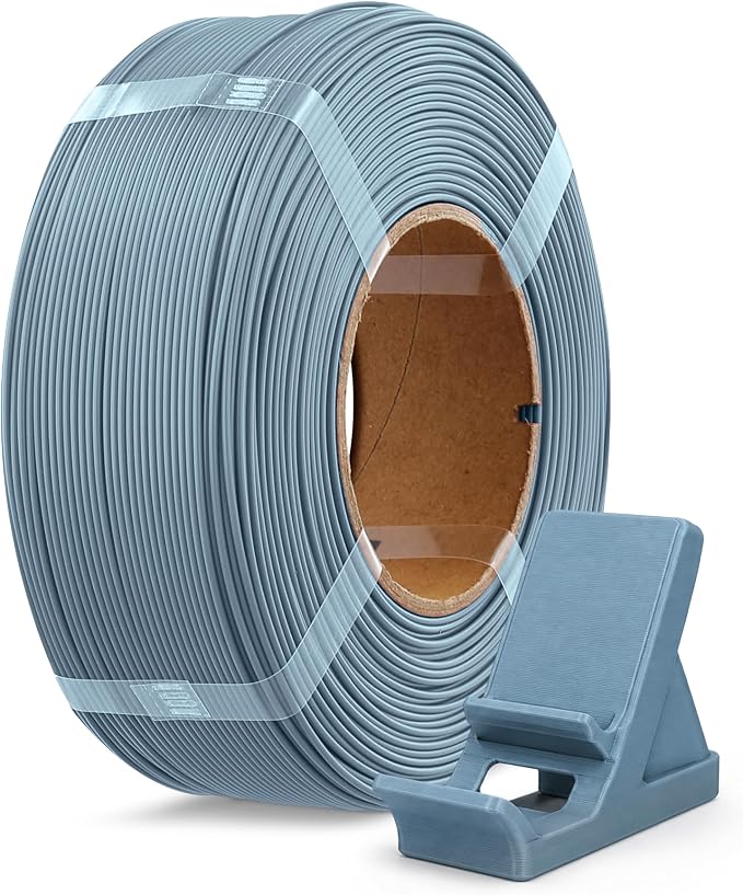 OVERTURE High Speed Refill PLA+ 3D Printer Filament 1.75mm, Upgraded Rapid PLA 2.0 with Enhanced Toughness & Stability, 1kg (2.2lb) Refilament for Bambu Lab (Gray Blue)