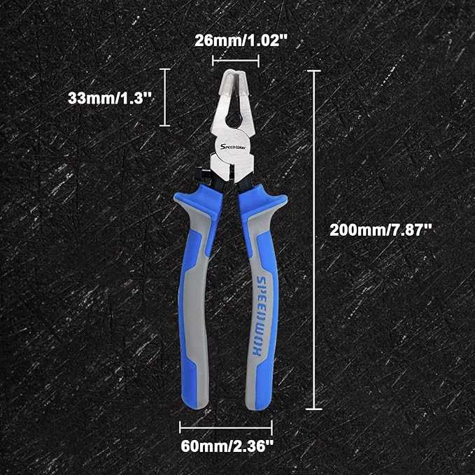 SPEEDWOX Glass Pliers with Rubber Tips 8 Inches Key Fob Pliers Glass Breaking Pliers with Flat Jaws Heavy Duty for Stained Glass Work Mosaics Breaking Tool
