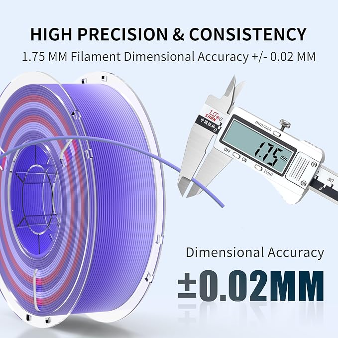 RAMBERY Matte Rainbow 3D Printing Filament Fast Color Change, Multi-Color PLA Filament for Most FDM 3D Printer, 1.75mm 1kg(2.2lbs), Matte Rainbow Nebula Color