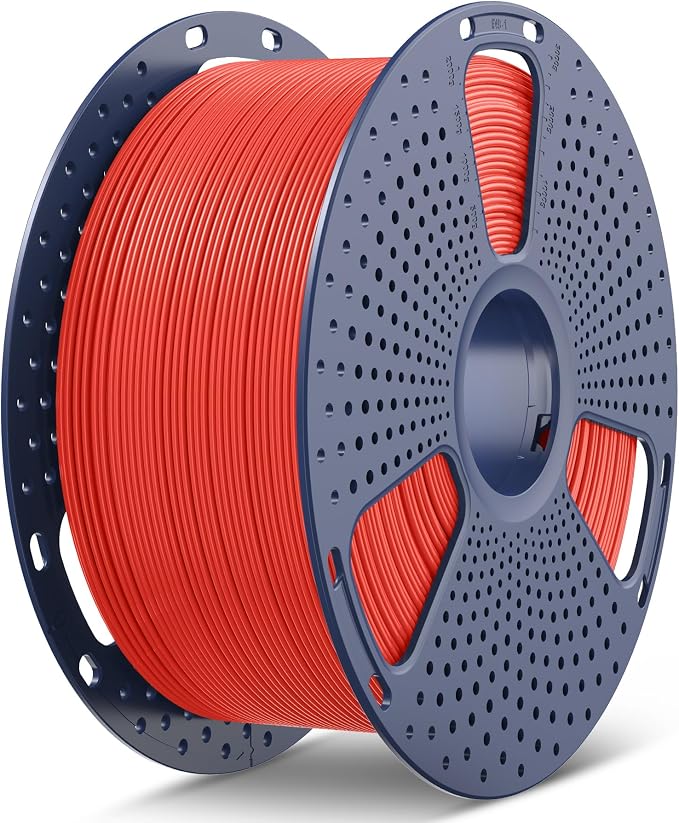 SUNLU High Speed PLA Filament 1.75mm, 3kg（6.6lbs） Large Spool PLA Filament for Big Project, High Flow Speedy 3D Printer PLA Filament, Fast Printing, Dimensional Accuracy +/- 0.02mm, 3KG-1 Pack, Red