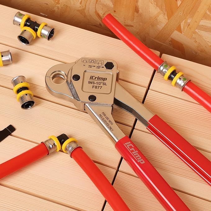 iCrimp Stainless Steel Pressing Sleeves Crimping Tool for PEX Pipe (1/2-Inch)