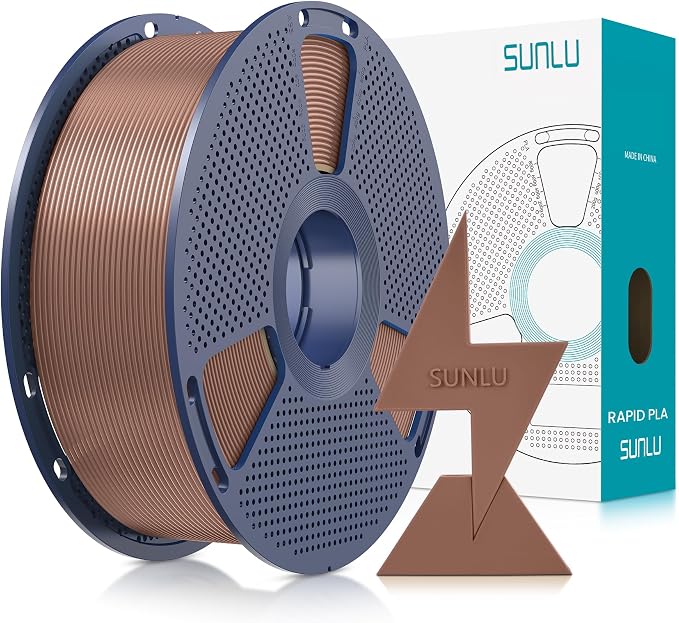 SUNLU High Speed PLA Filament 1.75mm, 1KG Mousse Brown | 30mm/s - 600mm/s Print Range, High Speed 3D Printer Filament, Fast Printing, Neatly Wound, Dimensional Accuracy +/- 0.02mm