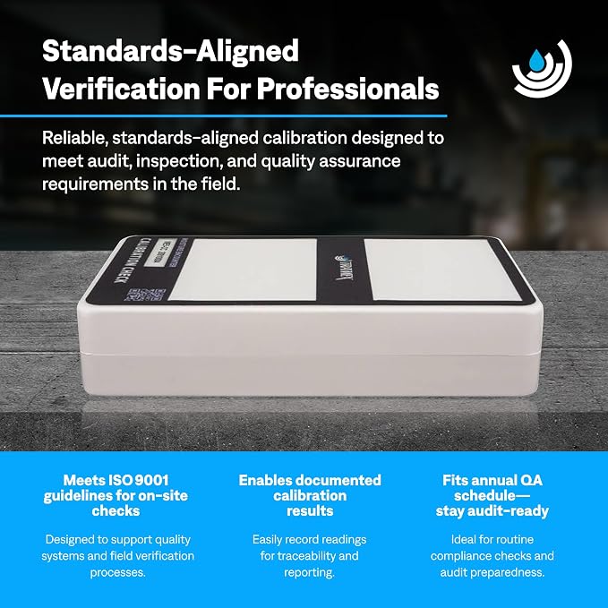 Tramex Calibration Check Box for Moisture Encounters MEX5 & ME5 | Perform Regular On-Site Calibration Checks of Your Meter When Measuring Wood, Drywall & Building Materials