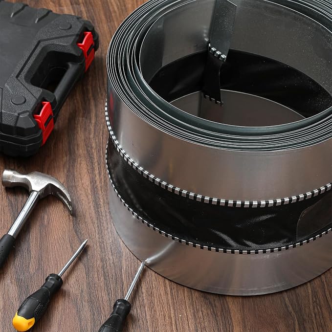 Zonon 9 x 50 ft Vinyl Flexible Duct Connector Canvas Duct Connector Roll for Dryers Range Hoods HVAC Kitchen and Other Household Scenarios