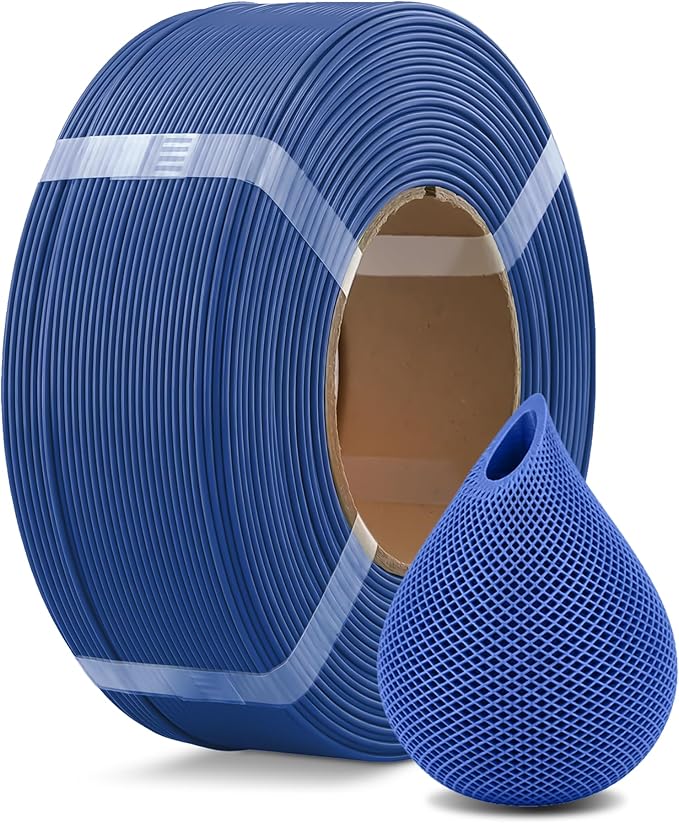 OVERTURE High Speed PLA Filament Refill 1.75mm, Rapid PLA Spoolless 3D Printing Filament, 1kg (2.2lb) Refilament for Bambu Lab, Accuracy +/- 0.02mm, Fit Most FDM Printers (Blue)