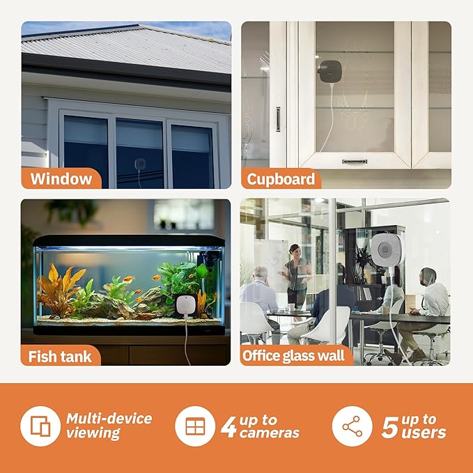 Girafit 5MP 3K Window Camera, 2.4GHz & 5GHz WiFi Indoor Security Camera for Home, ChroMax AI Color Night Vision, Person & Motion Detection, 24/7 Recording, Easy & Quick Install