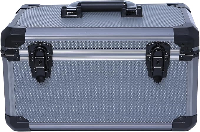 14in Reinforced Aluminum Hard Case with DIY Customizable Interior Dividers (14 x 7.9 x 7.3in Interior)