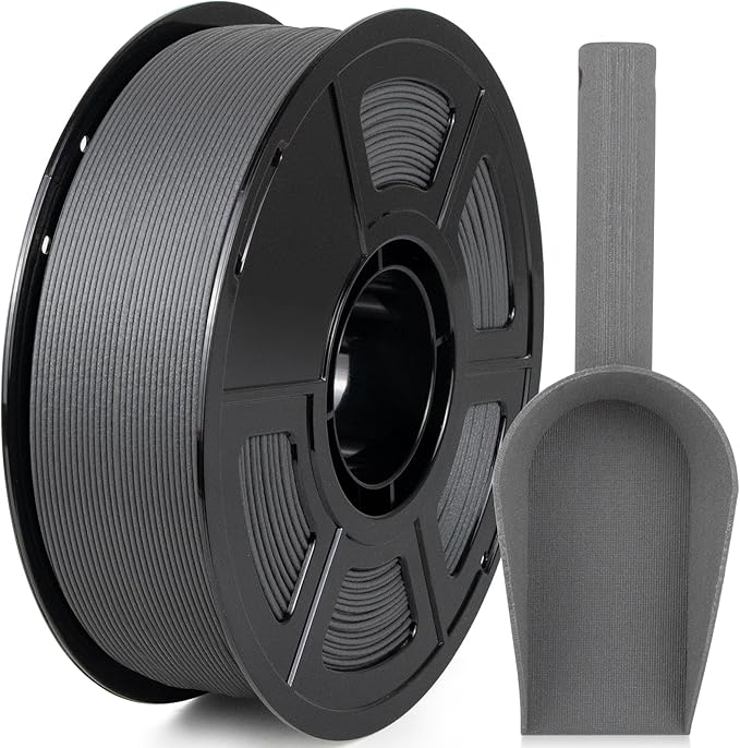 IEMAI Glass Fiber ABS Filament 1.75mm Matte Gray 1kg, ABS-GF 3D Printer Filament with High Stiffness, Heat & Chemical Resistant, Dimensional Stability & Low Warpage
