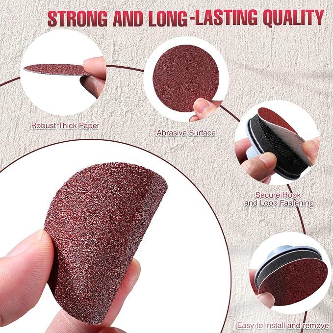 LET'S RESIN LRP-2393 4-in-1 Resin Sander Accessory Kit - 203pcs 3 Inch Hook & Loop Sandpapers, Sanding Disc & 2*Buffing Pads (60/80/100/180/320/600/1000/1500/2000/5000) for Resin Crafts