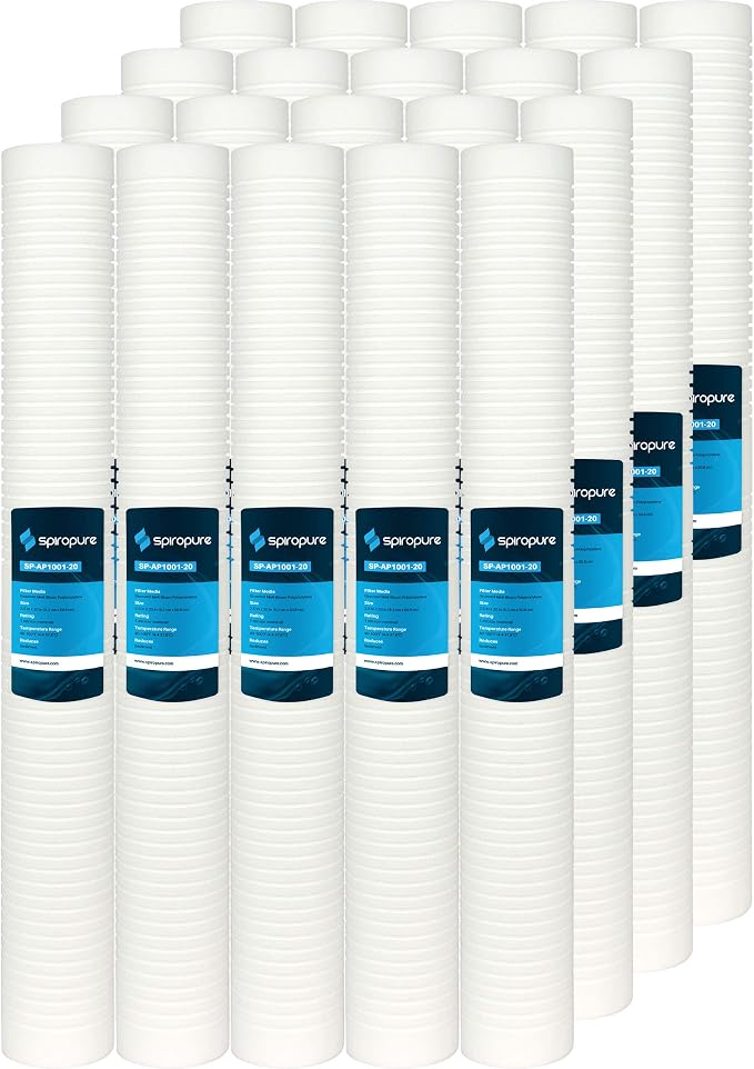 SpiroPure 20x2.5 1 Micron Sediment Water Filter SGC-25-2001 (Case of 20)